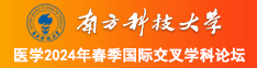 国产插女逼穴外国南方科技大学医学2024年春季国际交叉学科论坛